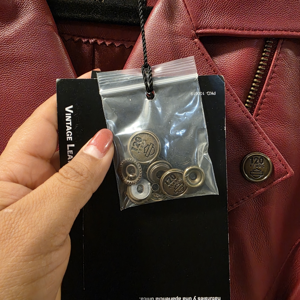 Harley-Davidson Women's Red Leather Jacket - Picture 5 of 9